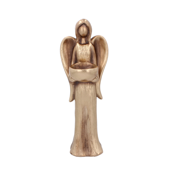 ÎNGERUL AURIT ÎN PIEDICĂ 11 x 11 x 32 CM ambalaj=2 buc *5500