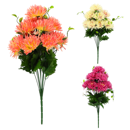 ARTIFICIAL BRANCH - CHRYSANTHEMUM ASSORTED COLOURS