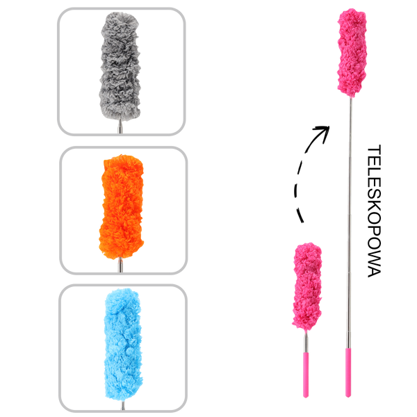 TELESCOPIC DUSTER 38 - 85 CM MIXED COLORS
