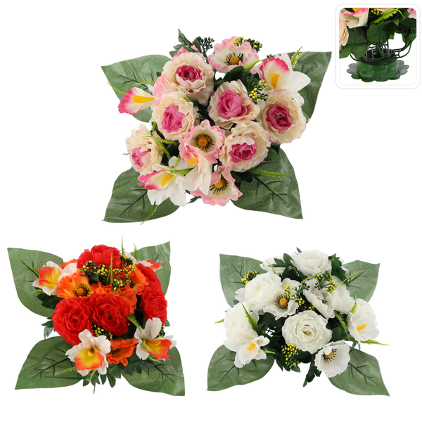ARTIFICIAL BOUQUET OF FLOWERS PEONY ASSORTED COLOURS