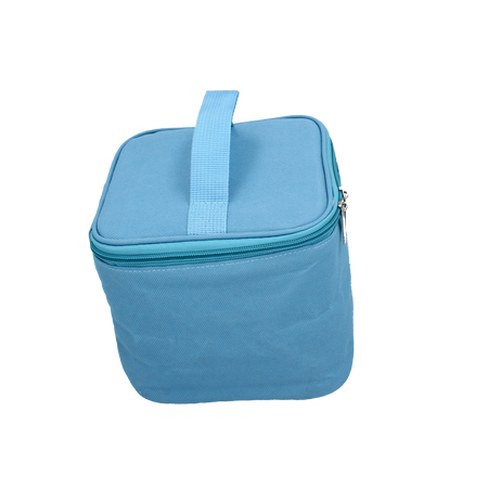 GEANTĂ TERMICĂ 17 x 17 x 15 CM 4L CULOARE ALBASTRĂ CU DOUĂ INSERȚII RĂCITOARE *9301