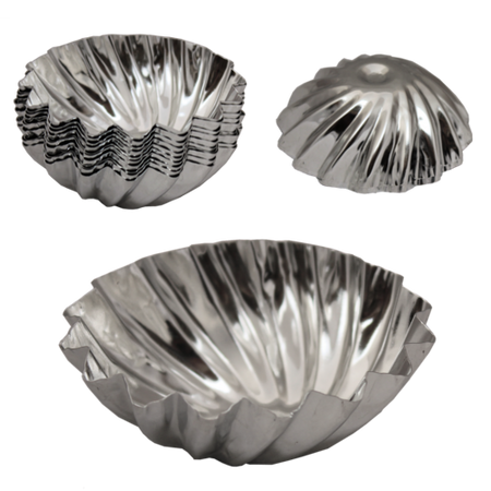 Set de 10 forme pentru brioșe 65mm cu șurub *0228