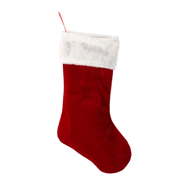 CHRISTMAS STOCKING 47 CM RED-AND-WHITE
