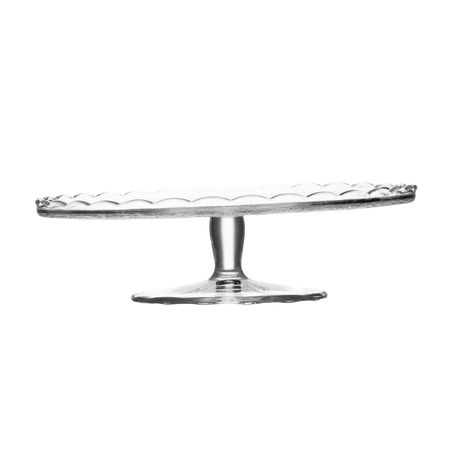 GLASS PLATE WITH GLASS LID O 29 CM HEIGHT 25 CM