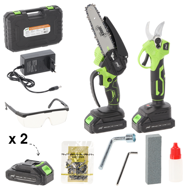 KPL. PIŁA AKUMULATOROWA GAŁĘZIOWA 15 CM 600 W 21 V  + SEKATOR AKUMULATOROWY 25 MM 600 W 21 V  *6987