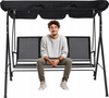 GARDEN SWING WITH TEXTILENE 170 x 110 x 153 cm BLACK *3118