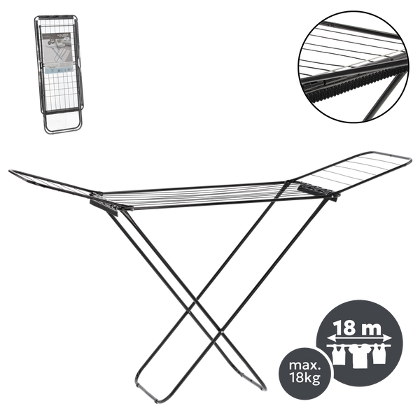 Uscător de rufe IDA cu două suporturi pentru șosete 180 x 55 x 102 CM *1167