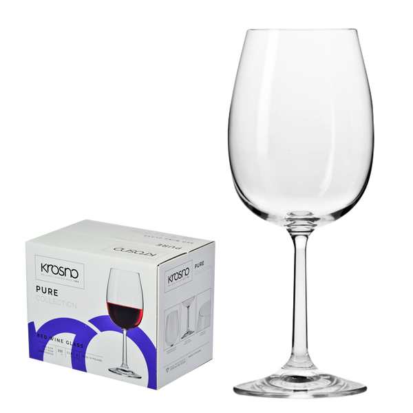 KPL. 6 SZT KIELISZKÓW DO WINA CZERWONEGO PURE 390ML *8104*