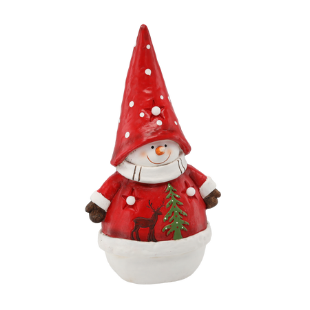 FIGURKA BOŽONAR. - SNEHULÁK V ČEPICI 28,5 X 18 X 51,5 CM LED *1087