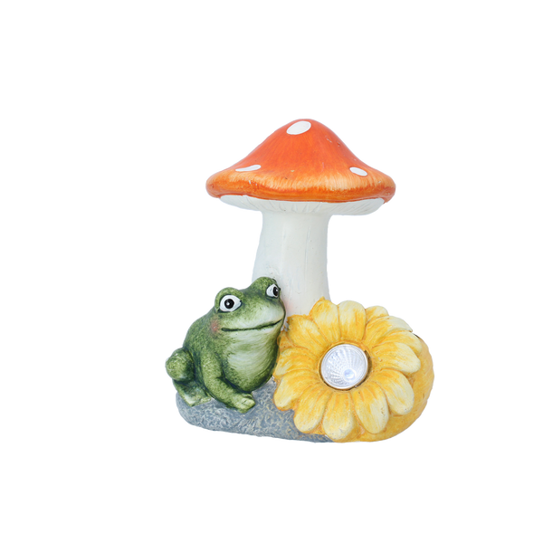 ZÁHRADNÁ FIGÚRKA - HUBA S KVIETKOM 13,5 x 11 x 16,5 CM LED bal=4ks *7867