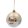 SET OF 6 CHRISTMAS BAUBLES GOLD 7 CM