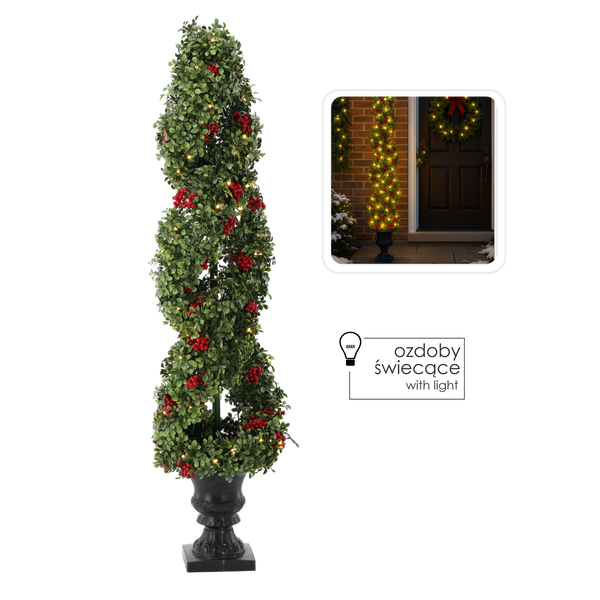 CHRISTMAS DECORATION TREE WITH MOUNTAIN ASH 150 CM