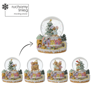 BOLA DE NEDEIDENIA DE CRĂCIUN - ORAȘUL DE PANĂ 5 x 5 x 7,5 CM MIX DE MODELE disp=12buc *5706