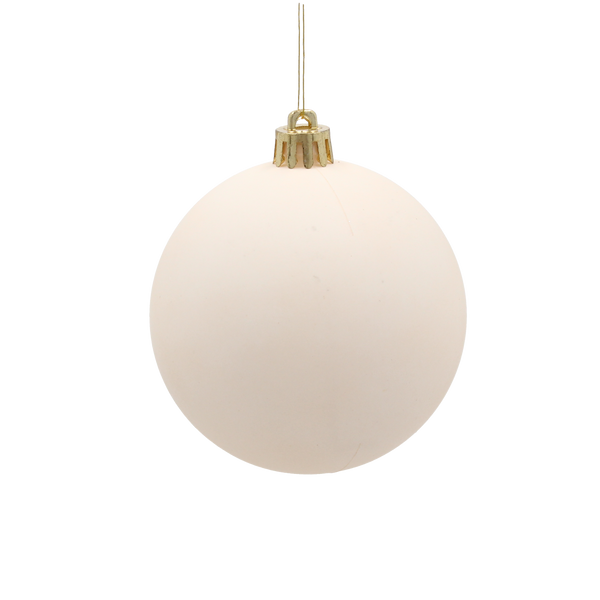 SET OF 12 ORNAMENTS 8 CM CHAMPAGNE/GRAY/WHITE