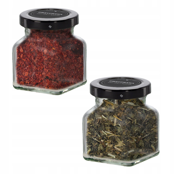 SET 24 BORCANE PATRATE 120 ML FI 53 + SET 120 ETICHETE CU CONDIMENTE ZGRZ=24 BUC *6612