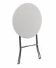 FOLDING CAMPING TABLE DIA80 X H110 CM ROUND WHITE