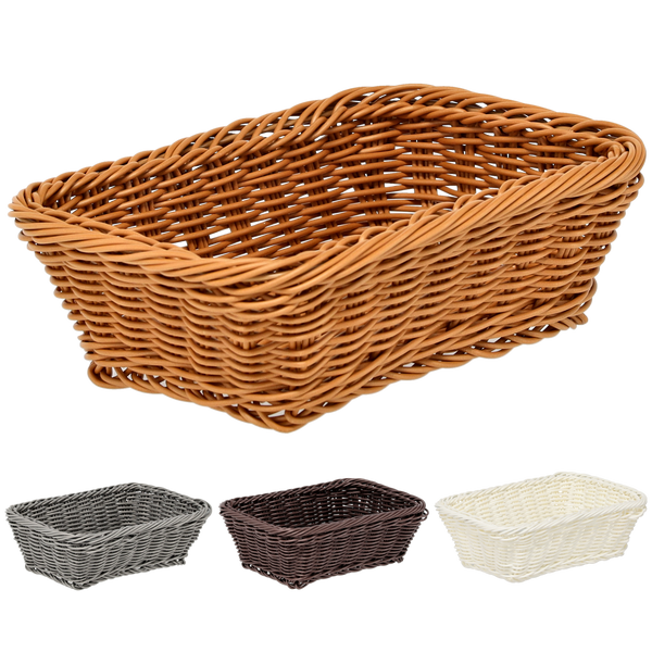 RECTANGULAR BASKET 22 X 15.5 X 7 CM ASSORTED COLORS