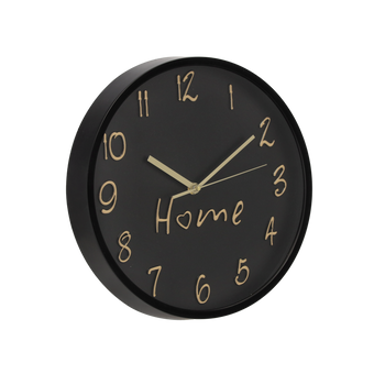 ROUND WALL CLOCK BLACK