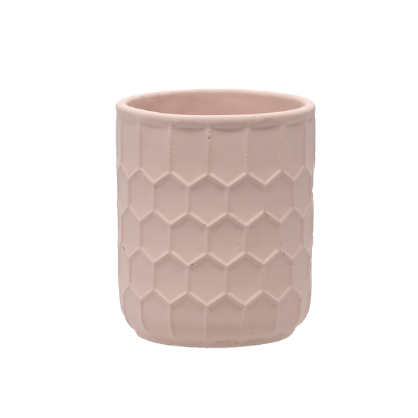 Betónový obal na kvetináč 13.5 x 13.5 x 16 CM Plástový med ružový *1305