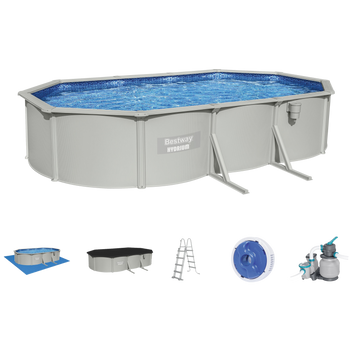 PISCINĂ CADRU 6,10m x 3,60m x 1,2m (PISCINĂ, POMPĂ FILTRU, SCARA, PARDOSEALĂ) *6712