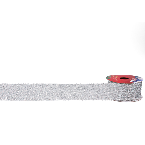 Vianočná dekoračná stužka 3,8 CM x 2,7 M MIX FARIEB ČERVENÁ/ZLÁTÁ/SILVER bal=24ks *9768