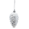 KPL. 2 OZDÔB CHOINKOVÝCH ŠIŠKA 9 CM ZLATÝ / STRIEBORNÝ / ČERVENÝ *5386