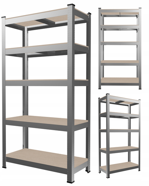 ZESTAW DWÓCH REGAŁÓW 5-POZIOMOWYCH 180 x 90 x 40 CM UDŹWIG PÓŁKI: 175 KG *2158