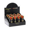 LED SVÍCE RICO 12,5CM S BATERIEMI ČERNÁ+ZLATÁ ČERVENÝ PLAMEN*7989