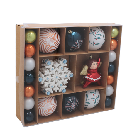 38 CHRISTMAS ORNAMENTS - MIX