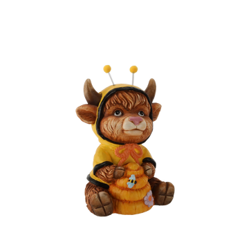 GARDEN FIGURINE – MOUNTAIN COW WITH BEEHIVE 22 X 20,6 X 30,5 CM