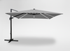 PARASOL OGRODOWY 3 x 3 M SZARY "ROMA" Z POKROWCEM Z LED 