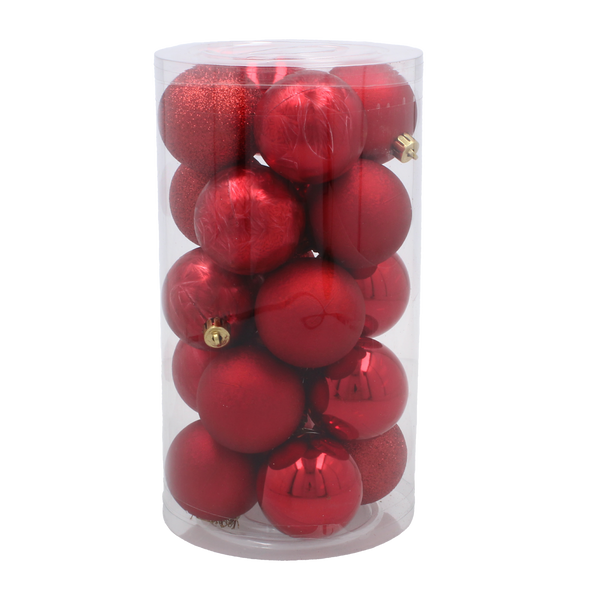 KPL. 20 BOMBEK IN TUBE 5 CM RED / GOLD / SILVER *3801