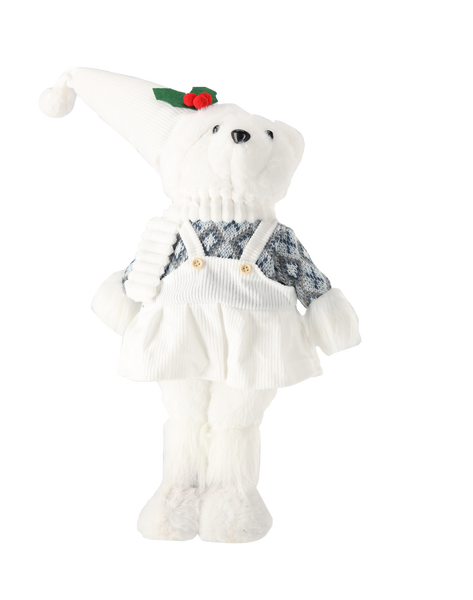 ŚWIĄTECZNY MIŚ BIAŁY 50 CM CHŁOPCZYK / DZIEWCZYNKA *9773