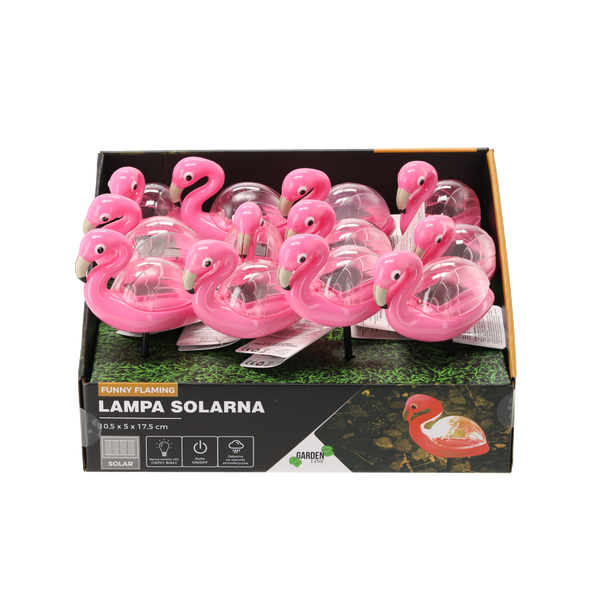 SOLAR LAMP FUNNY FLAMING WARM WHITE disp=12pcs