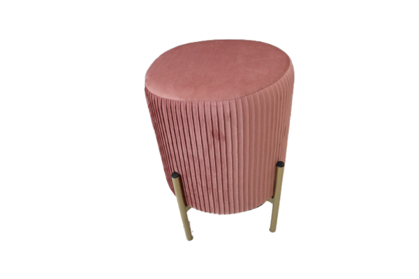 Puf rotund pe piciorușe 28 x 42 CM roz*4224