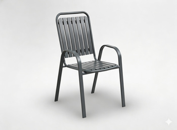 KRZESŁO OGRODOWE CIEMNY SZARY 56 x 63 x 89 CM