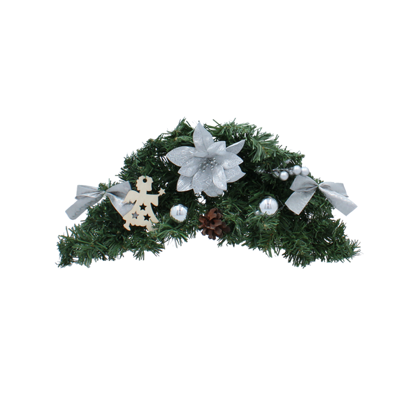 ORNAMENT DE CRĂCIUN SUSPENDAT 46 CM ARGINTIU *4114