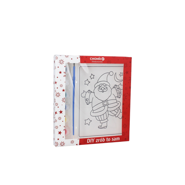 VÁNOČNÍ DEKORACE - MALOVACÍ VITRÁŽ "UDĚLEJ TO SÁM" S 6 BARVAMI MIX VZORŮ balení=12ks *7137