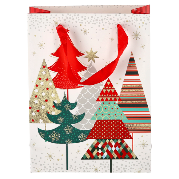 CHRISTMAS GIFT BAG PINK 18 x 24 x 8 CM