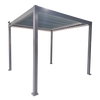 PERGOLA OGRODOWA ALUMINIOWA SZARA LED 3 x 4 x 2,5 M