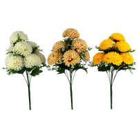 UMĚLÁ VĚTEV - KYTICE CHRYSANTÉMU 51 CM MIX BARVY balení=12 ks *2881