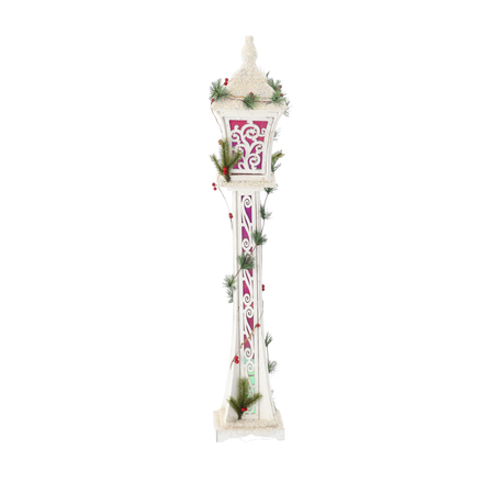 CHRISTMAS WHITE LED LANTERN 18 x 18 x 100 CM