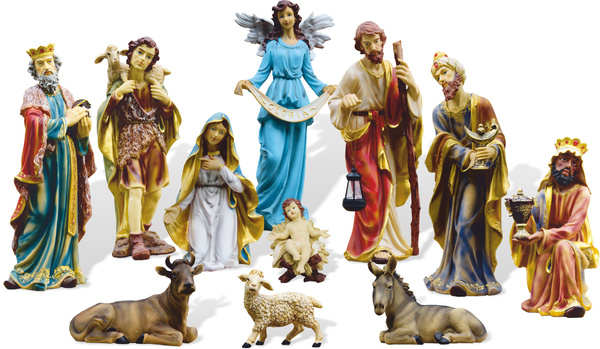 ZESTAW FIGUR BOŻONARODZ. 11 EL. do 80 CM polyresin *0503