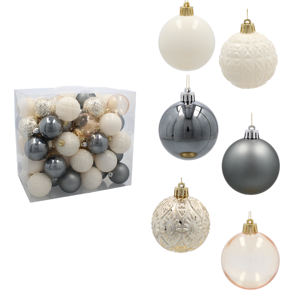 KPL. 66 BOMBEK 6 CM ŠAMPAŇSKÝ/ŠEDÝ/BÍLÝ *0035