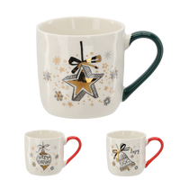 POHÁR PORCELÁNOVÝ 320 ML MIX VIANOČNÝCH VZOROV *1865