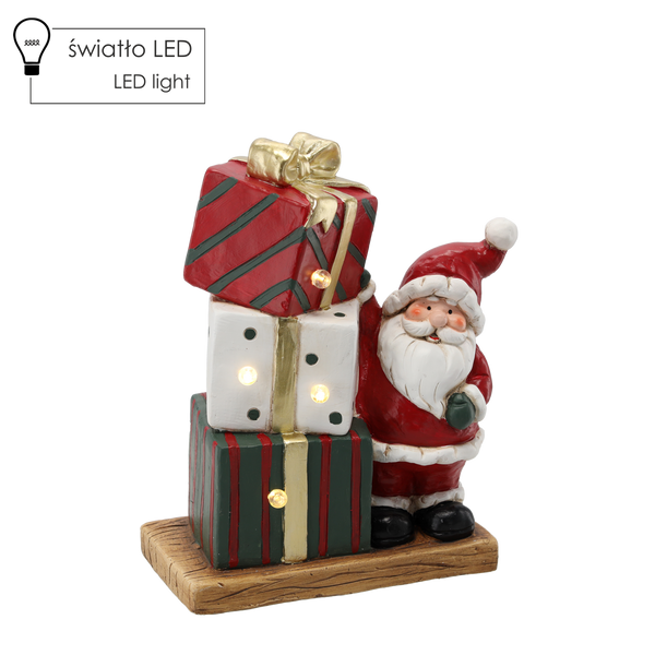 FIGURKA BOŽÍHO HODNOCENÍ - MIKULÁŠ S DÁRKY 29,5 X 15 X 36 CM LED *1445