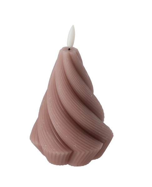 CANDLE DIN WAX LED - TWISTED 9 x 12,5 CM MIX CULOARE *9331