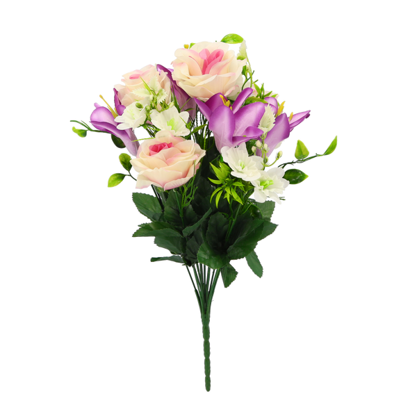 ARTIFICIAL BRANCH - ROSES AND LILES ASSORTED COLOURS