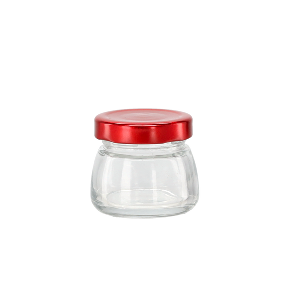 SŁOICZEK 75 ML Z CZERWONĄ METALOWĄ ZAKRĘTKĄ opak=12 szt *2400