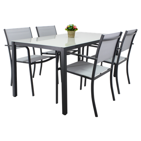 ZAHRADNÍ NÁBYTEK SET - STŮL/ANH0884/ + 4 ŽIDLE/ANH0877/